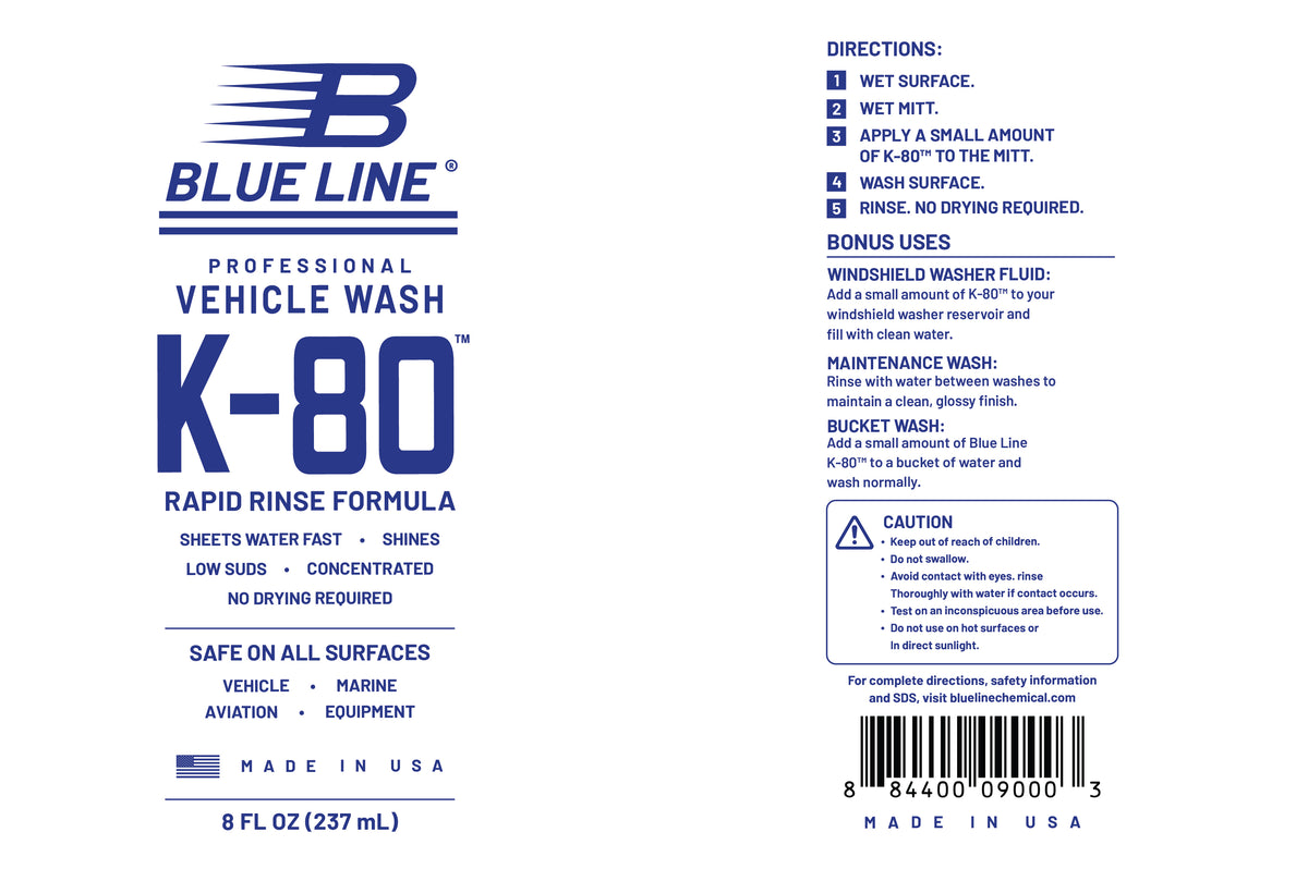 Blue Line K-80™ Rapid Rinse Formula